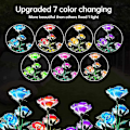 Miniatyrbillede 1 af 4: 2 Solcelled Roseblomst Lys LED Skiftende Solblomst Lampe