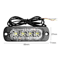 Miniatyrbillede 4 af 5: 4 LED Bil Lastbil Strobe Blinklys Sideadvarsel Forsigtighed Lampe