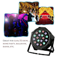 Miniatyrbilde 1 av 5: 18w 18led RGB-blanding Scene Lys 6 Kanaler Party DJ