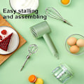 Miniatyrbilde 3 av 5: Trådløs 3-trinns mini-mikser Elektrisk matblender Håndholdt mikser Green 2 set