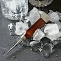 Miniatyrbillede 5 af 5: Is-Picks af Rustfrit Stål, Bærbar Ishammer Japansk Stil Is-Pick Værktøj Med Træhåndtag Til Barer, Køkkener, Picnic, Camping (1 stk, Brun)