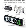 Miniatyrbilde 2 av 4: LED Elektronisk Digital Klokkedato Temperatur Veggklokke