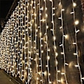 Miniatyrbillede 4 af 5: Julelys LED Vindue Gardin Lysstreng 3mx3m-300 LED'er