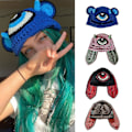 Miniatyrbillede 2 af 5: Sød Daglig Beanie Strikket Hatte Smukke Varme Vinterhætter Dyreører Design