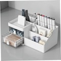 Miniatyrbillede 7 af 8: Kosmetik Opbevaringsboks Robust Pp Materiale Bordplade Organizer Skrivebordsskuffe Opbevaringsboks Hvid