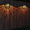 Miniatyrbilde 4 av 5: 2 stk Utendørs Vegglampe Solcelle Gjerde Vanntett Lys