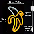Miniatyrbilde 5 av 5: Neonlys Bananaformet Neonlampe Henger Aaa Batterikasse