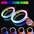 Miniatyrbilde 1 av 5: Niscarda Angel Eyes Multi-fargede RGB LED Halo-ringer Lys Dynamisk Sekvensiell Flytende Blinklys Kjøringslampe For Frontlys 95mm