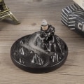 Miniatyrbilde 1 av 5: Keramisk Tilbakestrømnings Røkelsebrenner Holder Censer Dekor
