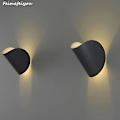 Miniatyrbilde 2 av 4: Moderne Minimalistisk Vegglampe Ved Sengen Oransje