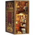 Pikkukuva 1 / 5: DIY Kirjanurkka-setti 3D Puinen Kirjamalli Puzzle Rakennussarja Kirjahyllyn Lisäosa Sisustus Koti Pöytä Koriste