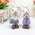 Miniatyrbilde 2 av 5: Påskepynt Kanin Søt Bunny Figur Resin Statue