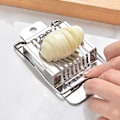 Miniatyrbild 5 av 5: 2 st Rostfritt Stål Ägg Slicer Hårdkokt Ägg Slicer Full Metall
