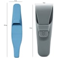 Miniatyrbillede 4 af 4: Razor Etui Silikon Rejse Razor Beskytter Bærbar Beskyttelsesetui Til Manuel Razor System (blå + grå) (2 stk