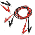 Miniatyrbillede 1 af 5: 2 stk. Isoleret Alligator Klips Testprobe Ledningskabel 1m