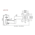 Miniatyrbilde 4 av 4: Lcd-111 Lcd-112 10-24 30-70 Svingbar Full Motion TV-feste