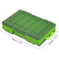Miniatyrbilde 2 av 5: To-sidig Fiske-Lure Oppbevaringsboks Fiskeutstyr Beholder Organizer (grønn) (1 stk)