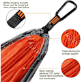 Pikkukuva 2 / 4: Ultrakevyt Matkustus- ja Leirintäriippukeinu, 300 kg Kantavuus, (300 x 200 cm) Nylon Parachute-Kankaasta, Sisä- ja Ulkokäyttöön (Oranssin ja Harmaan Väri)