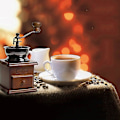 Miniatyrbillede 2 af 4: Brun Kaffekværn Mini Træ Hånd Manuel Håndlavet