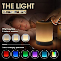 Miniatyrbillede 2 af 4: Ny LED Smart Touch Natlampe Bordlampe