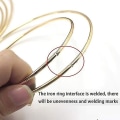 Miniatyrbilde 4 av 4: Krans Makrame Gull Ring DIY Håndverksprosjekt Metallringer Dekor