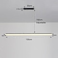 Miniatyrbilde 4 av 5: LED Lineær Hengelampe Moderne Svart Gull 100cm Kontor