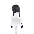 Pikkukuva 3 / 5: Naisten Wednesday Addams -asu Nevermore-uniformipaita, takki, solmio ja peruukki One size Only wigs