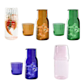Miniatyrbillede 2 af 4: Kold Kande Glas Transparent Vandkaraffel Med Kop