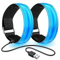 Miniatyrbillede 3 af 5: Led Armbånd Genopladeligt, 2 stk Lysende Armbånd Usb Reflekterende Tape Reflekterende Bånd