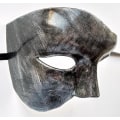 Miniatyrbilde 2 av 5: Maskerademaske Retro Fantom Operasjon Ett Øye Halv Ansikt Kostyme 1stk - Antikk Sølv