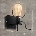 Miniatyrbillede 2 af 5: Væglamper Indendørs Væglampe Lys Industrielt Retro Væglampe Art Deco Lampe Til Børneværelse Soveværelse Stue Køkken Trappegang