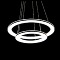 Miniatyrbilde 1 av 5: 1-lys 40 cm LED Hengelampe Metall Akryl Sirkel Moderne