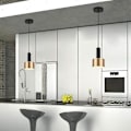 Pikkukuva 3 / 5: 12 cm LED-riipusvalaisin saarekkeelle, pohjoismainen tyyli, metalli