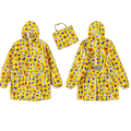 Miniatyrbillede 1 af 5: Børne Regnjakke, 3D Tegneserie Børn Spædbarn Regnjakke Poncho Til Dreng Pige (Gul Brød) Yellow Bread L