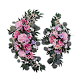 Miniatyrbillede 4 af 5: Bryllupsbue Blomsterkrans Sæt Af 2 DIY Rose Bue Dekoration
