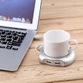 Pikkukuva 1 / 5: Hopea 4-portinen USB-keskitin ja juomanlämmitin