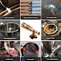Miniatyrbilde 5 av 5: Bærbar Flammepistol Blåsebrenner Flammepistol, justerbar Flamme Gassbrenner Brannmaker Tennere For Matlaging Utendørs Grill Baking Brulee Creme DIY Lodding