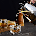 Miniatyrbillede 4 af 4: Tekande, Klar Glas med Rustfrit Stål Indsats, Varmebestandig, Borosilikatglas - 750 Ml