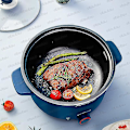 Miniatyrbilde 5 av 5: Elektrisk kokeplate, multifunksjonell, liten gryte for hybel