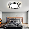Miniatyrbilde 3 av 5: 50cm LED Taklampe Sirkel Planet Svart Hvit Geometrisk