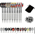 Miniatyrbild 1 av 3: Dartset, 12 Pack Mjuka Dartpilar Med Mjuka Spetsar För Elektroniska Darttavlor Med Extra 42 Dartfjädrar Och 100 Svarta Plastspetsar -gt
