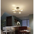Miniatyrbillede 4 af 5: LED Loftlampe Dæmpbar Moderne Sort Guld Cirkel Design