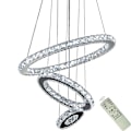 Miniatyrbilde 4 av 5: 3-ring LED krystall-lysekroner, runde taklamper