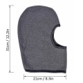 Miniatyrbilde 4 av 5: Vinterlue for barn, full ansiktsmaske, vindtett polarfleece halsvarmer for gutter og jenter Beige