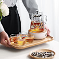 Miniatyrbillede 5 af 5: Glas Tekande Varmebestandig Høj Kvalitet Infuser Kedel