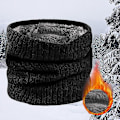 Miniatyrbild 1 av 3: Vinterhalsduk för Män Fleece Ring Bandana Stickad Varm Solid Halsduk Kvinnor Halsvärmare B5-solid