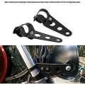 Pikkukuva 5 / 5: Etuvalon kiinnikkeet, moottoripyörän etuvalon asennuskiinnikkeet Fork Racer 28mm-34mm sopii (2kpl musta)
