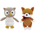 Miniatyrbilde 1 av 5: Fox Owl Strikkeplysj Myk Utstoppa Dyr Rev Plysjdukke Plysjleker For Gutter Jenter fox