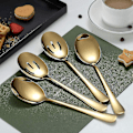 Miniatyrbillede 2 af 5: Guld Serverings Skeer 4 stk., Inkl. 2 Serverings Skeer 2 Spaltede Skeer