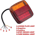 Pikkukuva 3 / 3: Kuorma-auton takavalot 2 kpl 12V LED takajarrut ja vilkut
